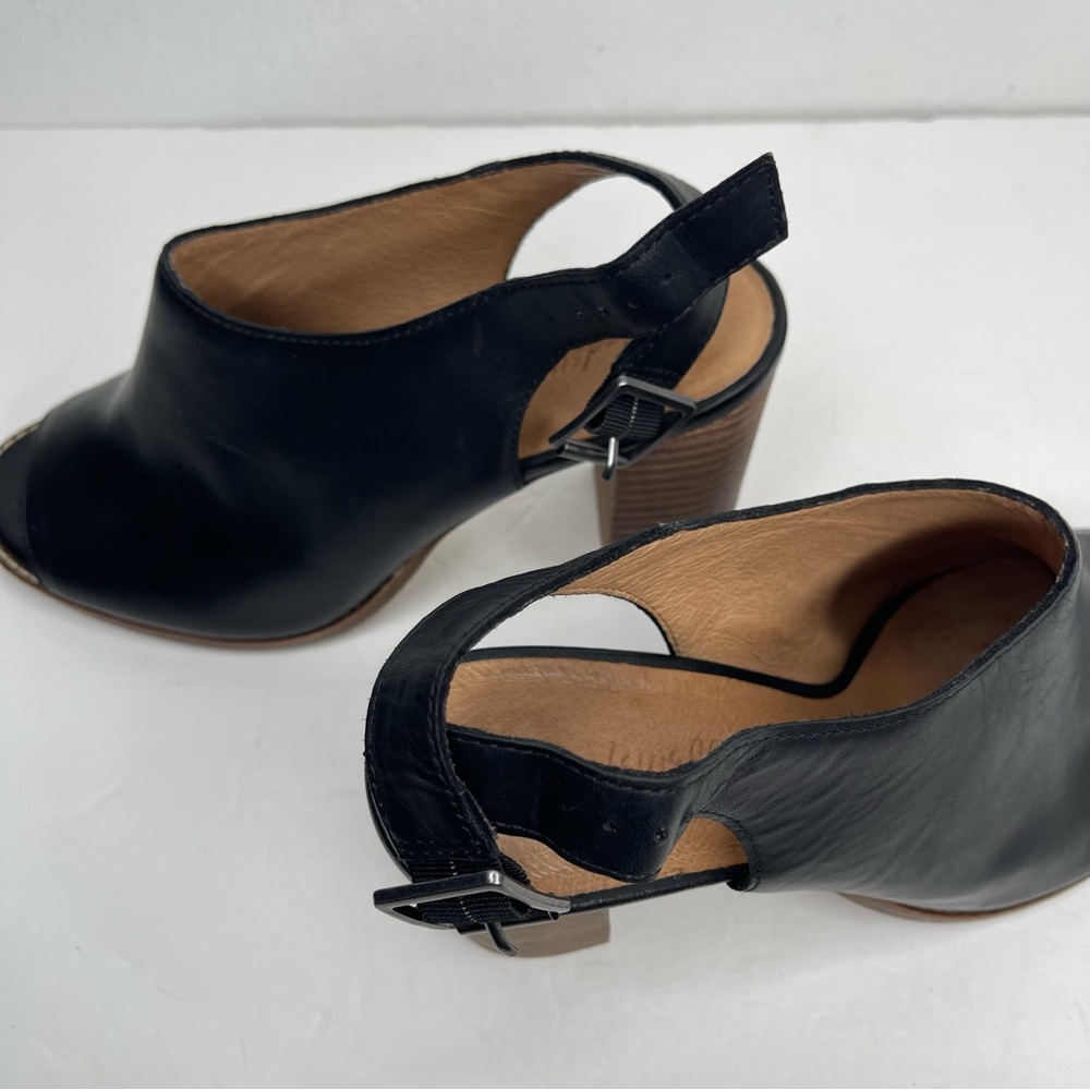 Madewell The Cary Sandal In Leather Open-Toe Heel Booties Size 9.5 - Picture 13 of 15